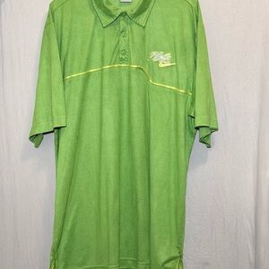 Y2K Nike Terrycloth Lime Green Polo Shirt Oversized XL